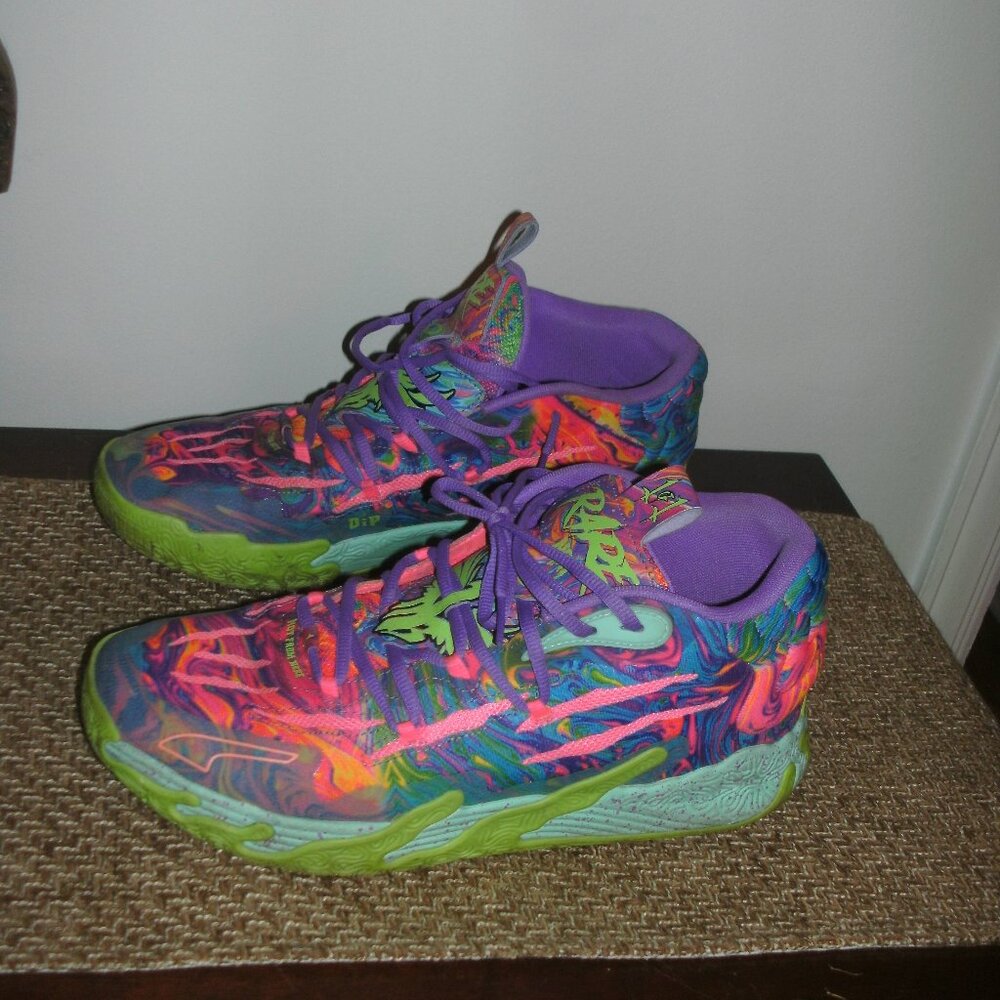 Puma Lamelo M.E.L.O. 01 of One Not From Here Rare Fear Basketball Shoes size 11